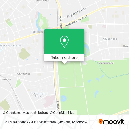 Измайловский парк аттракционов map