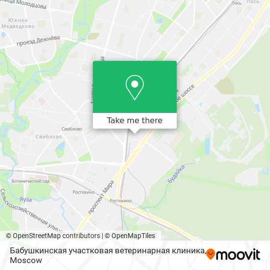 Бабушкинская участковая ветеринарная клиника map