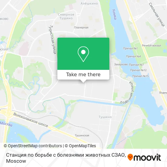 Станция по борьбе с болезнями животных СЗАО map