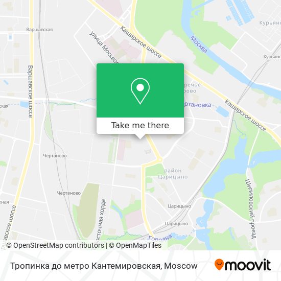 Тропинка до метро  Кантемировская map