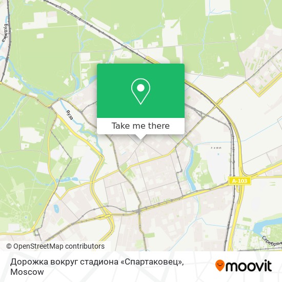 Дорожка вокруг стадиона «Спартаковец» map