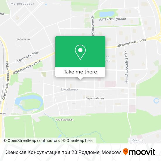 Женская Консультация при 20 Роддоме map