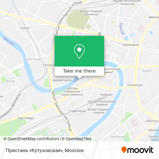 Пристань «Кутузовская» map