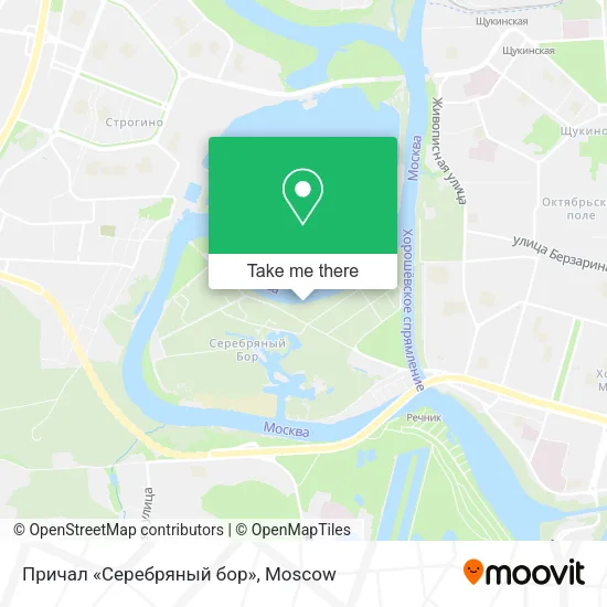 Причал «Серебряный бор» map