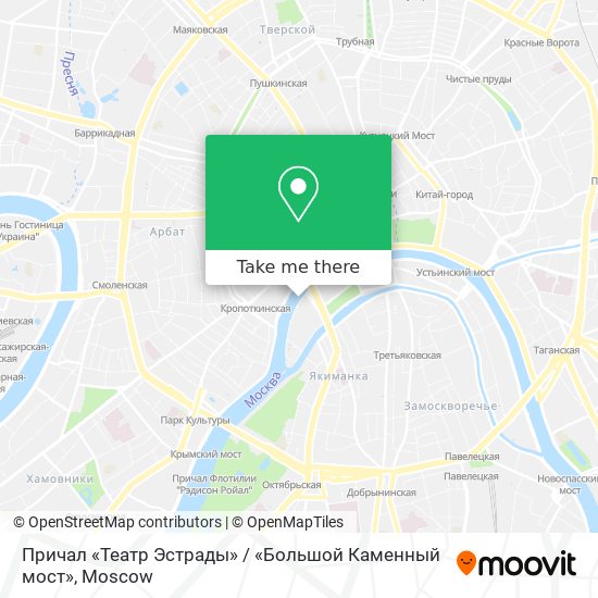 Причал «Театр Эстрады» / «Большой Каменный мост» map