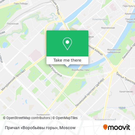 Причал «Воробьёвы горы» map