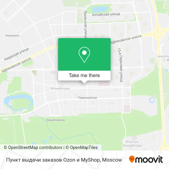 Пункт выдачи заказов Ozon и MyShop map