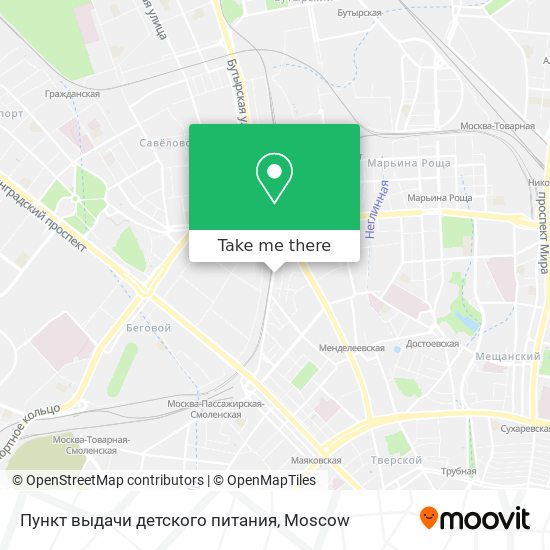 Пункт выдачи детского питания map
