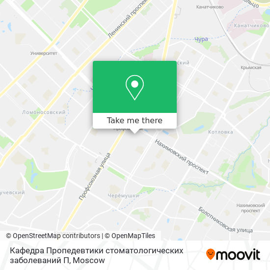 Кафедра Пропедевтики стоматологических заболеваний П map