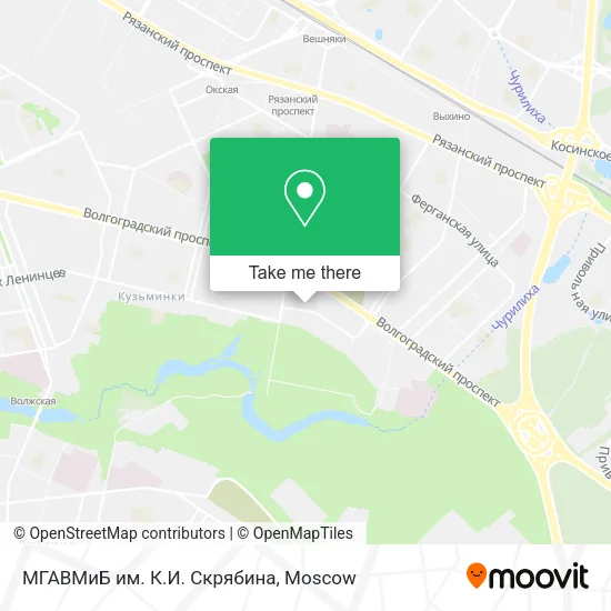 МГАВМиБ им. К.И. Скрябина map