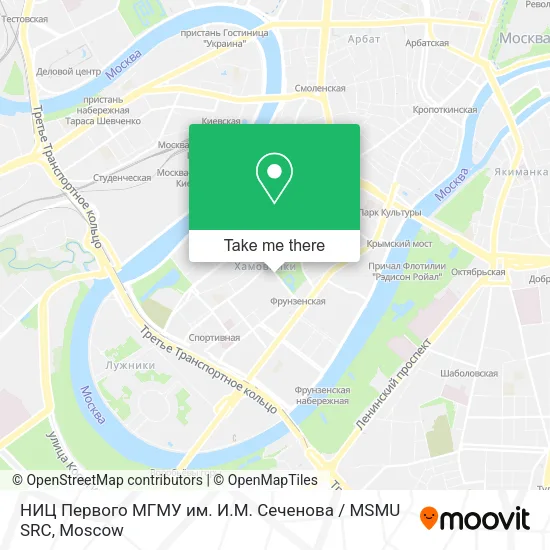 НИЦ Первого МГМУ им. И.М. Сеченова / MSMU SRC map
