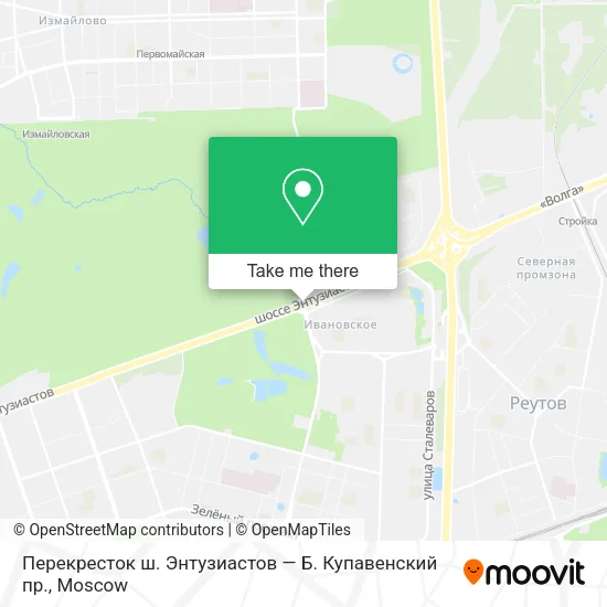 Перекресток ш. Энтузиастов — Б. Купавенский пр. map