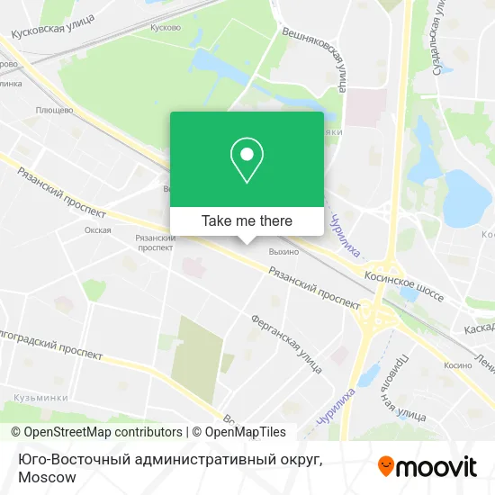 Юго-Восточный административный округ map