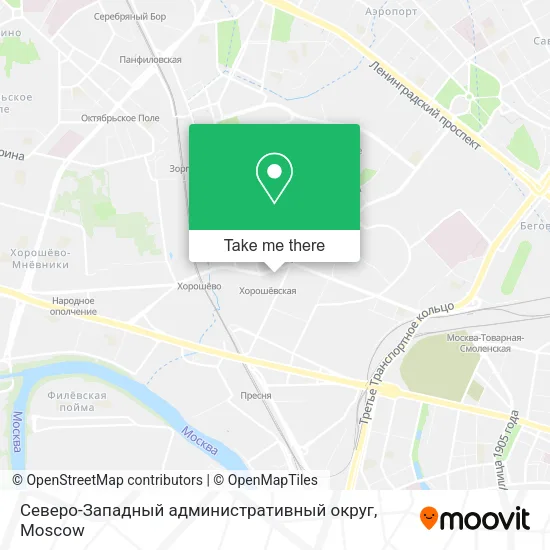 Северо-Западный административный округ map