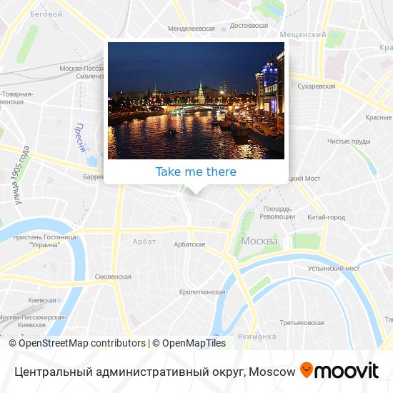 Центральный административный округ map