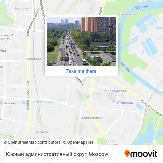 Южный административный округ map
