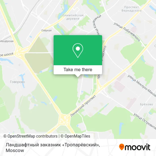 Ландшафтный заказник «Тропарёвский» map