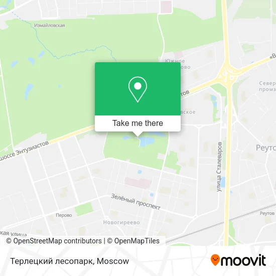 Терлецкий лесопарк map