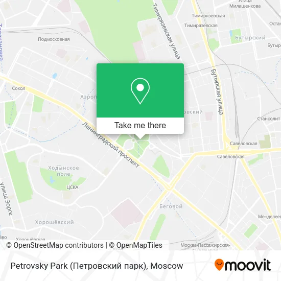 Petrovsky Park (Петровский парк) map