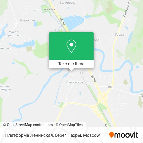 Платформа Ленинская, берег Пахры map