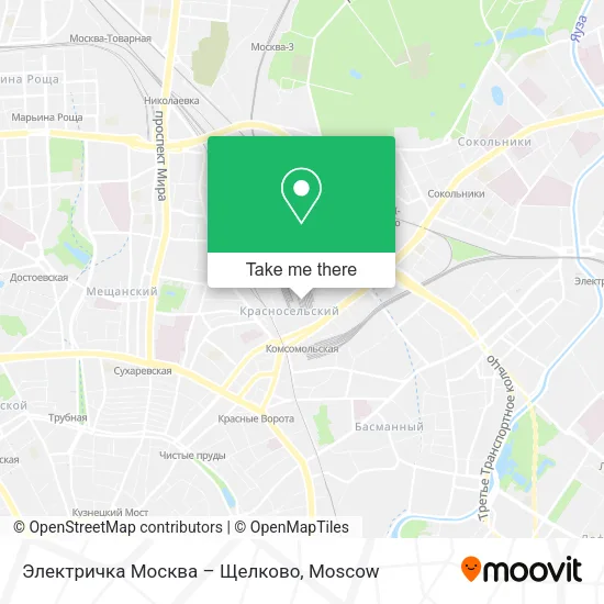 Электричка Москва – Щелково map