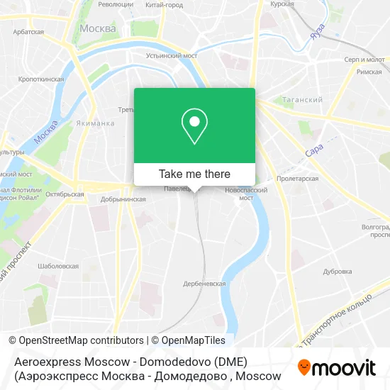 Aeroexpress Moscow - Domodedovo (DME) (Аэроэкспресс Москва - Домодедово map
