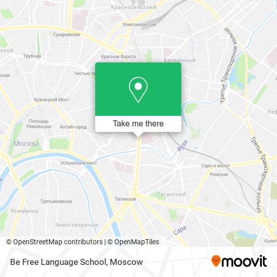 Be Free Language School map