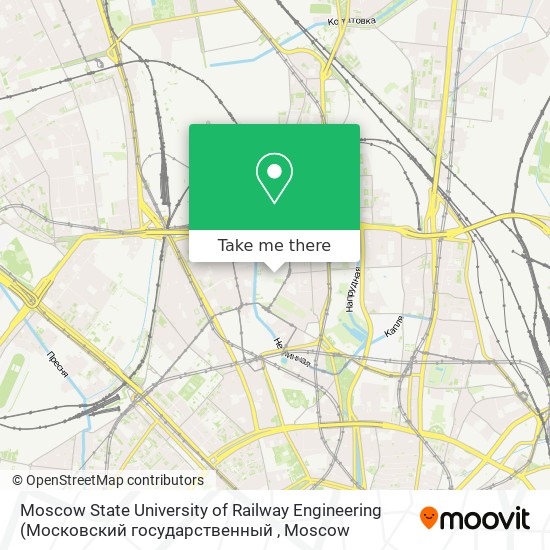 Moscow State University of Railway Engineering map