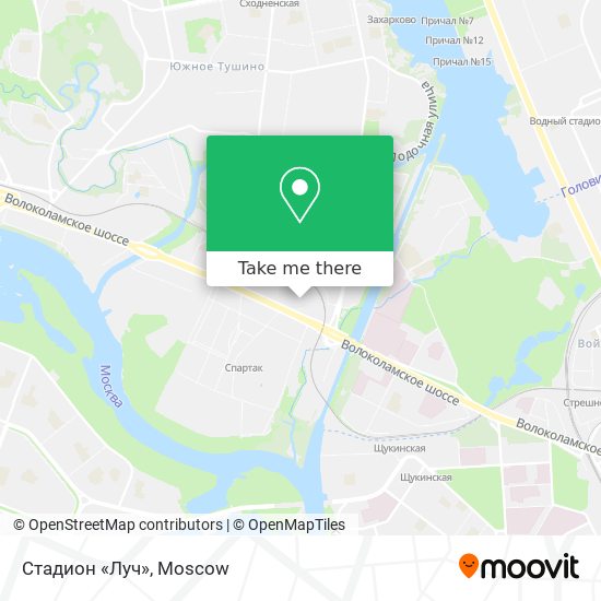 How to get to Стадион «Луч» in Покровское-Стрешнево by Metro, Bus, Train, Shuttle or Trolleybus?