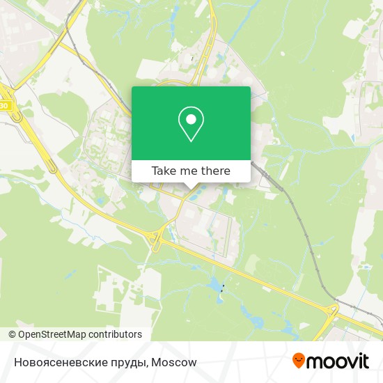 Новоясеневские пруды map