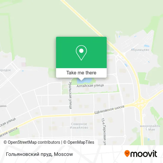 Гольяновский пруд map