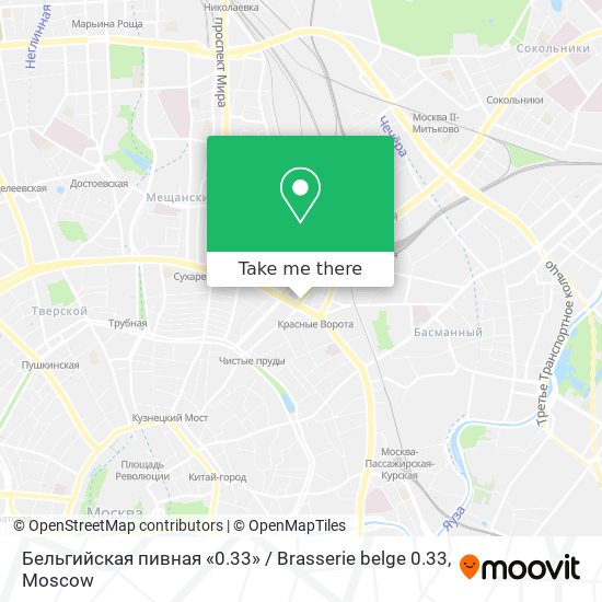 Бельгийская пивная «0.33» / Brasserie belge 0.33 map