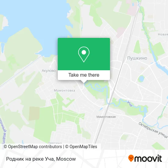 Родник на реке Уча map