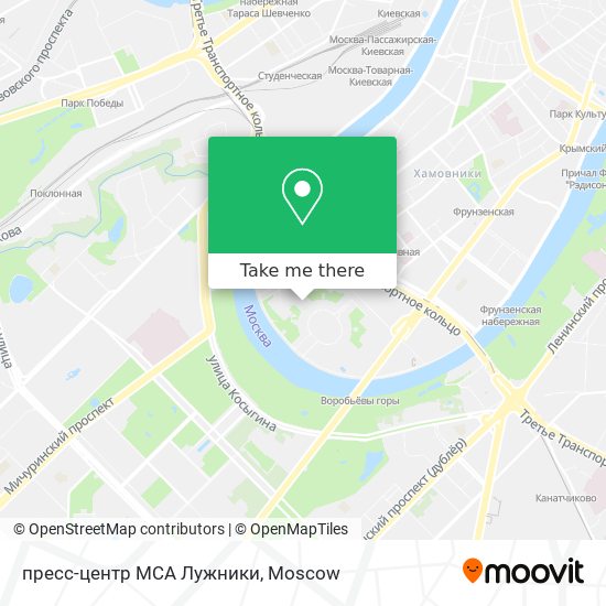 пресс-центр МСА  Лужники map