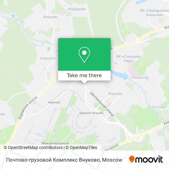 Почтово-грузовой Комплекс Внуково map