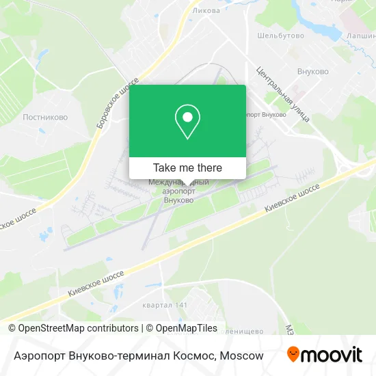 Аэропорт Внуково-терминал Космос map