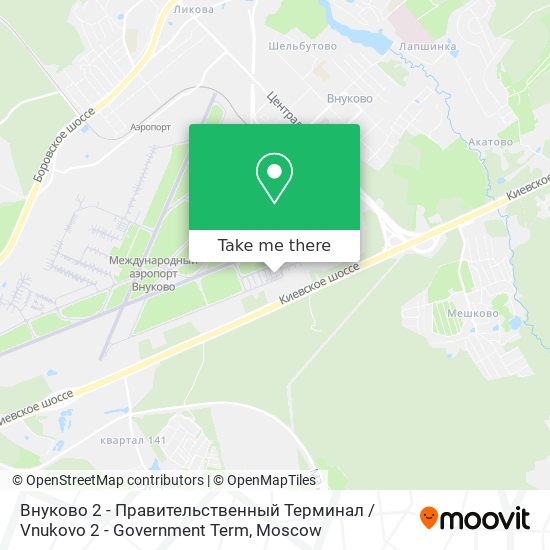 Внуково 2 - Правительственный Терминал / Vnukovo 2 - Government Term map