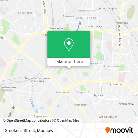 Smoker's Street map
