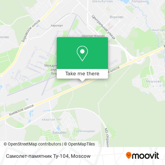 Самолет-памятник Ту-104 map