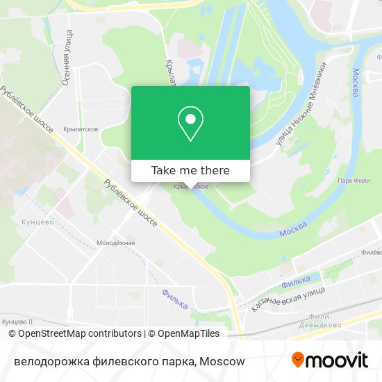 велодорожка филевского парка map