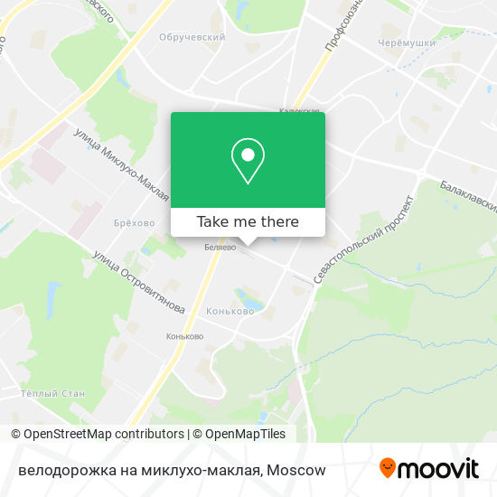 велодорожка на миклухо-маклая map