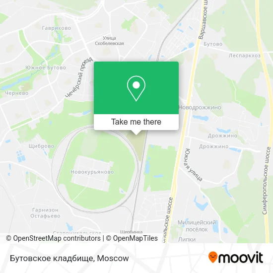 Бутовское кладбище map