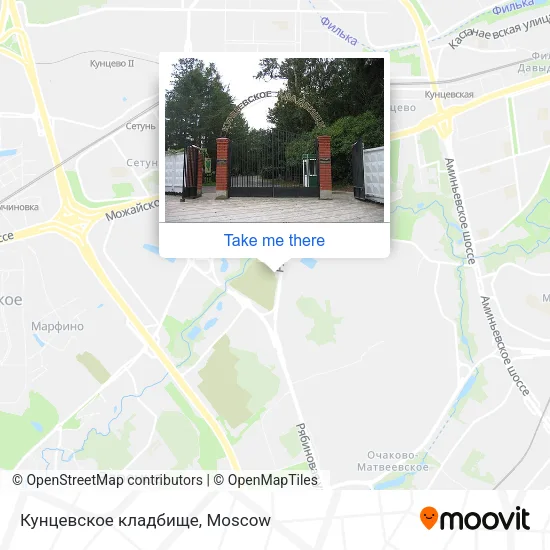 Кунцевское кладбище map