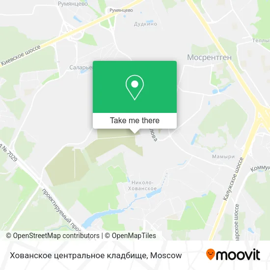 Хованское центральное кладбище map