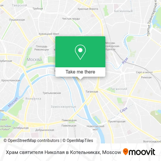 Храм святителя Николая в Котельниках map