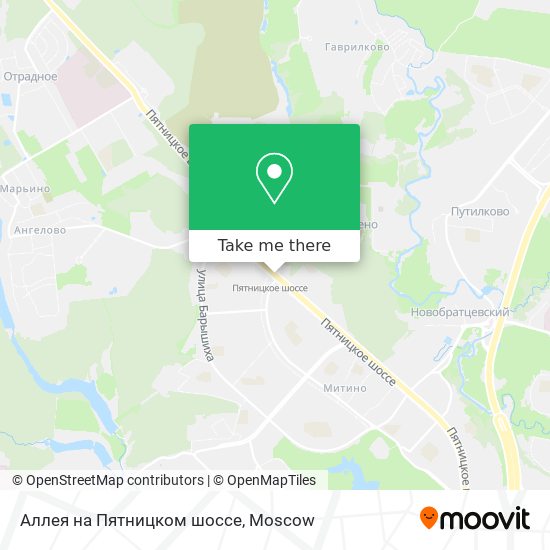 Аллея на Пятницком шоссе map