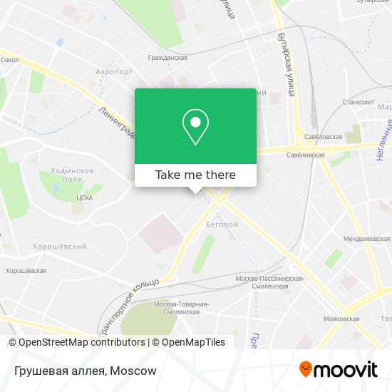 Грушевая аллея map