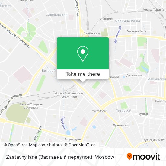 Zastavny lane (Заставный переулок) map