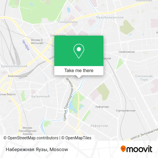 Набережная Яузы map