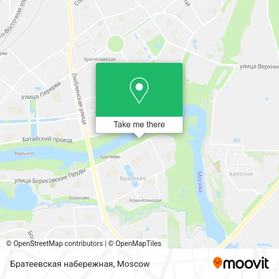 Братеевская набережная map